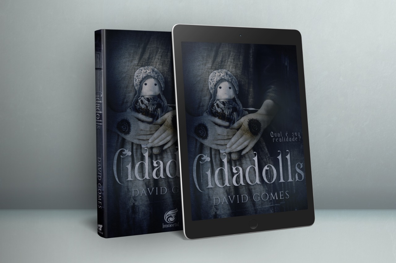 Imagem mostrando a capa de Cidadolls, na versão física e e-book