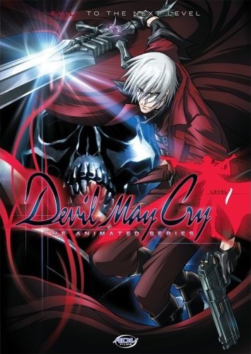 Capa do DVD Norte Americano "Devil May Cry: Volume 1" com o protagonista, Dante.