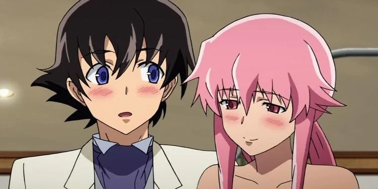 Yuno & Yuki de Mirai Nikki - casais de anime mais tóxicos