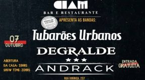 Tubarões Urbanos, Andrack e Degralde se apresentarão no CIAM (São Paulo)