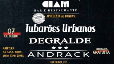 Tubarões Urbanos, Andrack e Degralde se apresentarão no CIAM em São Paulo