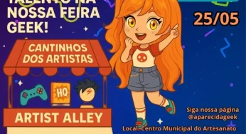 Garavelo Geek 2025 abre inscrições gratuitas para artistas e criadores locais participarem do Artist Alley