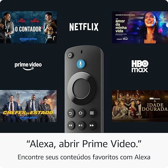 Fire TV Stick HD (Geração mais recente) | Com controle remoto por voz com Alexa (inclui comandos de TV), controles de casa inteligente e streaming em HD
