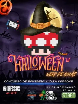 Halloween Nerd de Goiás 2026: evento geek terá animekê, DJ e concurso de fantasias em Goiânia